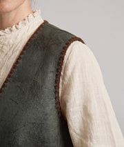 Gilet sans manches effet peau et mouton