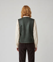 Gilet sans manches effet peau et mouton