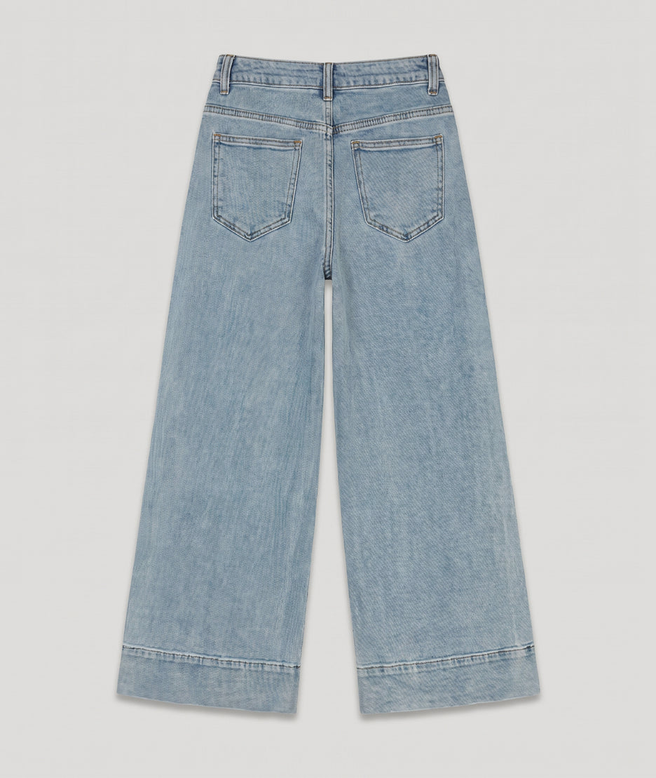 Jean wide leg 7/8 clair dos — marque Carnaby