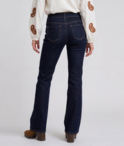 Jean bootcut brut femme taille haute esprit seventies