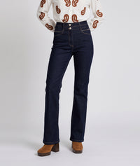 Jean bootcut style vintage Lilas - jean