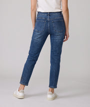 Jean slim femme Louane taille haute en denim bleu