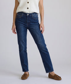 Jean papillon femme slim avec détail strass au dos