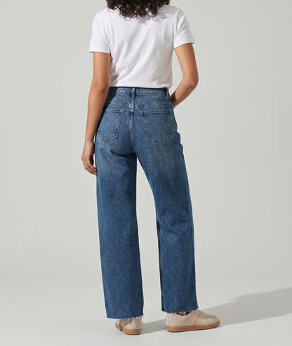 Jean Vania wide leg à clous jean dos