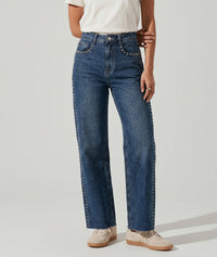 Jean Vania wide leg à clous - jean