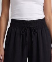 Pantalon Curtis noir taille smockée Carnaby