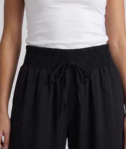 Pantalon Curtis noir taille smockée Carnaby