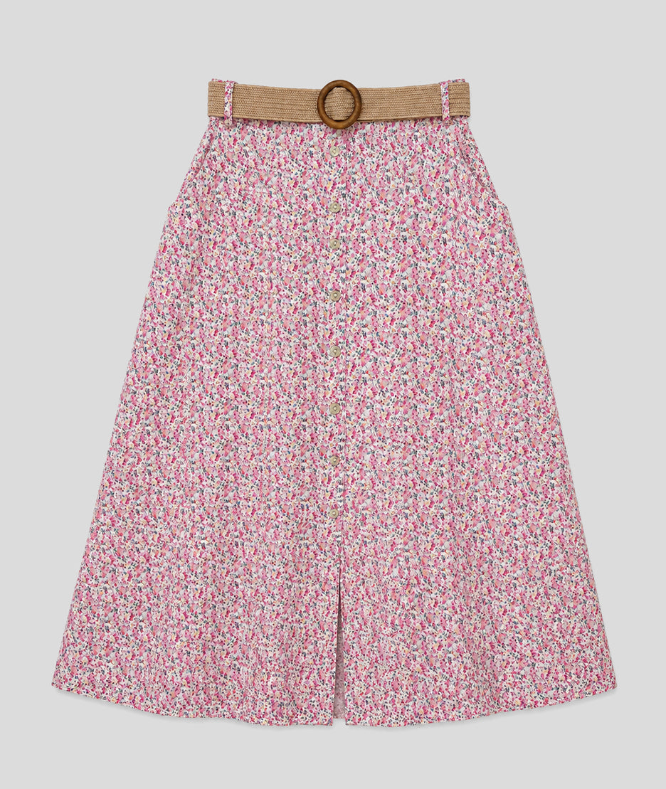 Jupe longue Flory fushia face — marque Carnaby