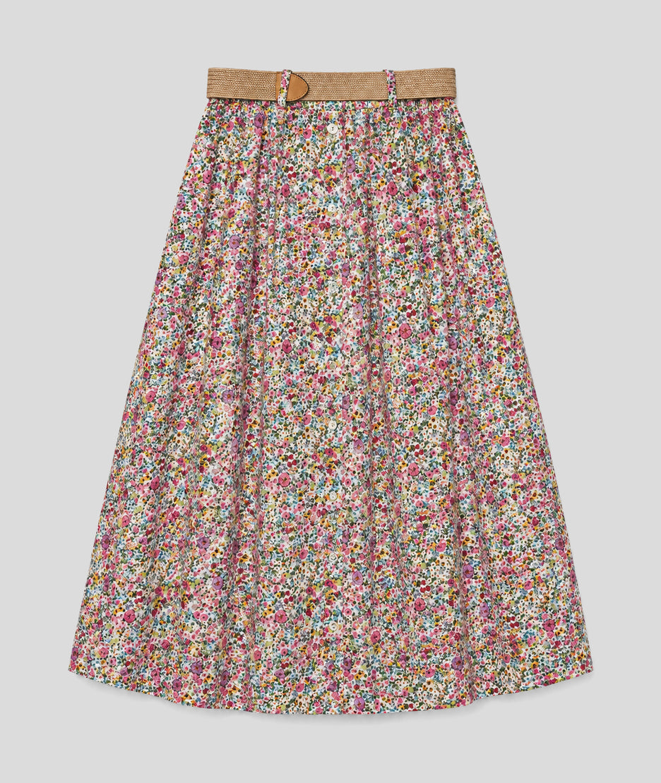 Jupe longue Lifli blanche dos — marque Carnaby