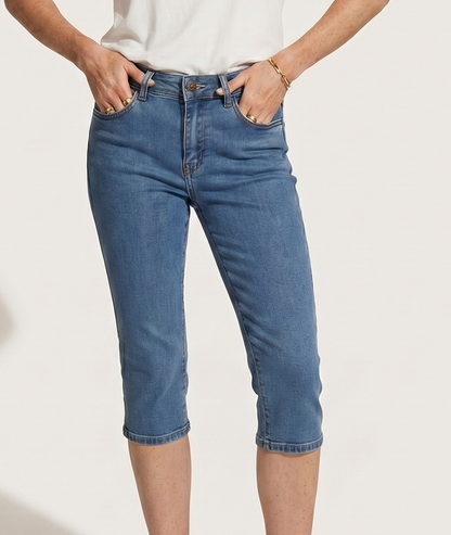 Pantacourt slim Lana en jean - jean clair