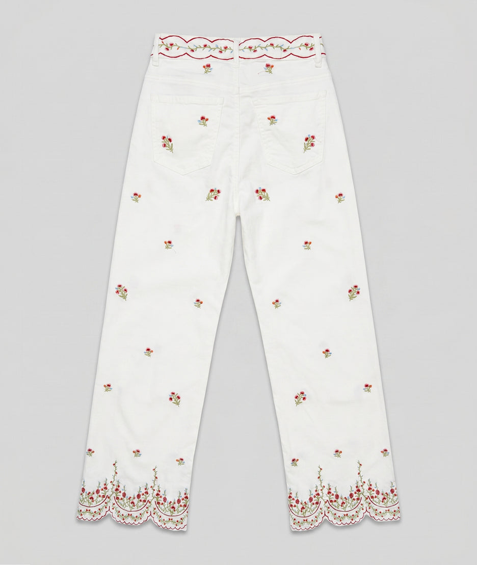 Pantalon Bouquet blanc dos — marque Carnaby
