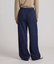 Pantalon habillé femme Carlita marine coupe large à pinces