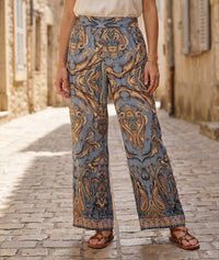 Pantalon fluide Amel coloré - fushia