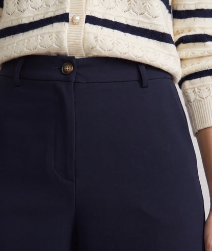 pantalon habillé Louise à revers - marine