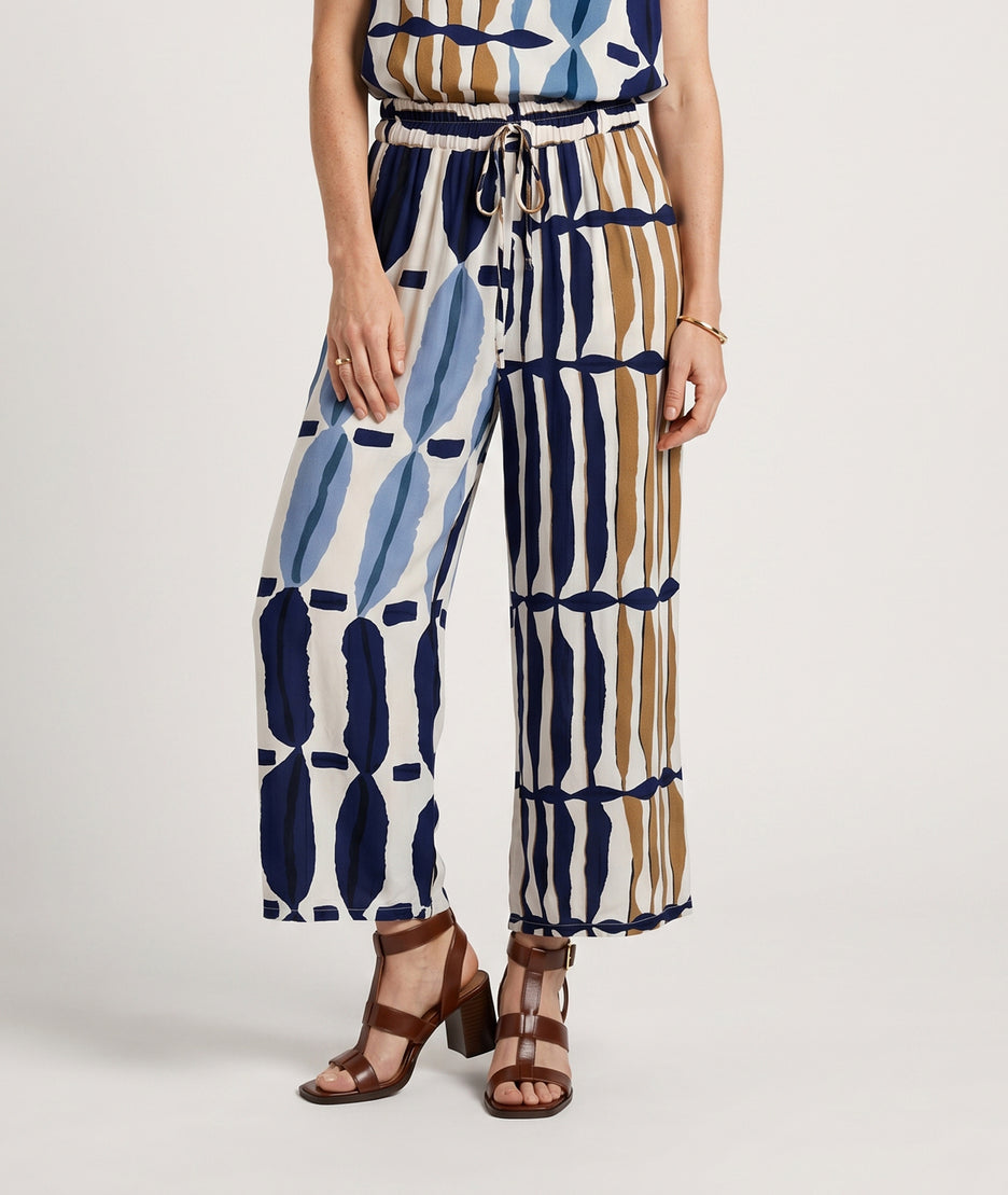 Pantalon fluide Milla bleu face — marque Carnaby
