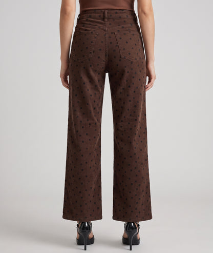 Pantalon Pois choco wide leg à pois noirs — marque Carnaby