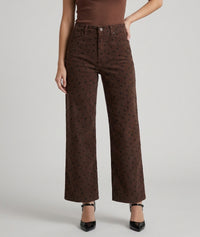 Pantalon wide leg Pois - choco