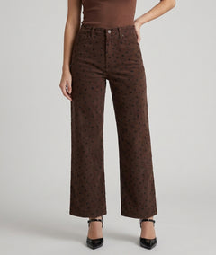 Pantalon Pois choco wide leg à pois noirs — marque Carnaby
