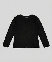 Pull fin manches longues Agile noir face avant