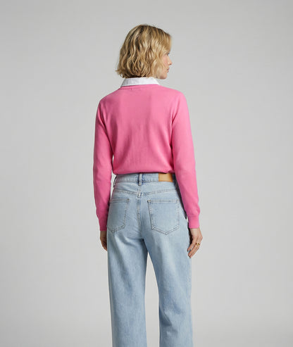 Pull Chemi col chemise fushia dos