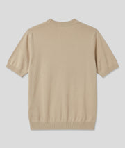 Pull manches courtes cœur arrière - beige