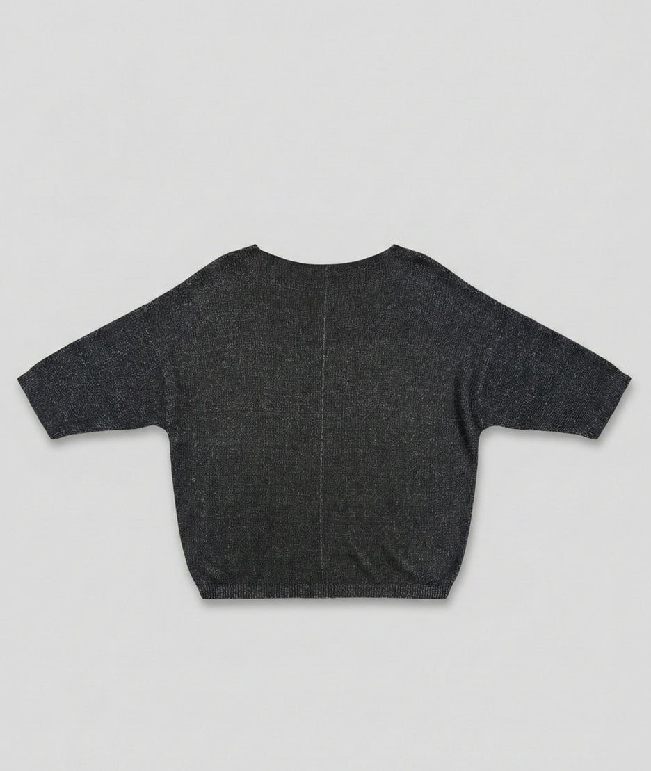 Pull ample pailleté Ilura noir face arrière