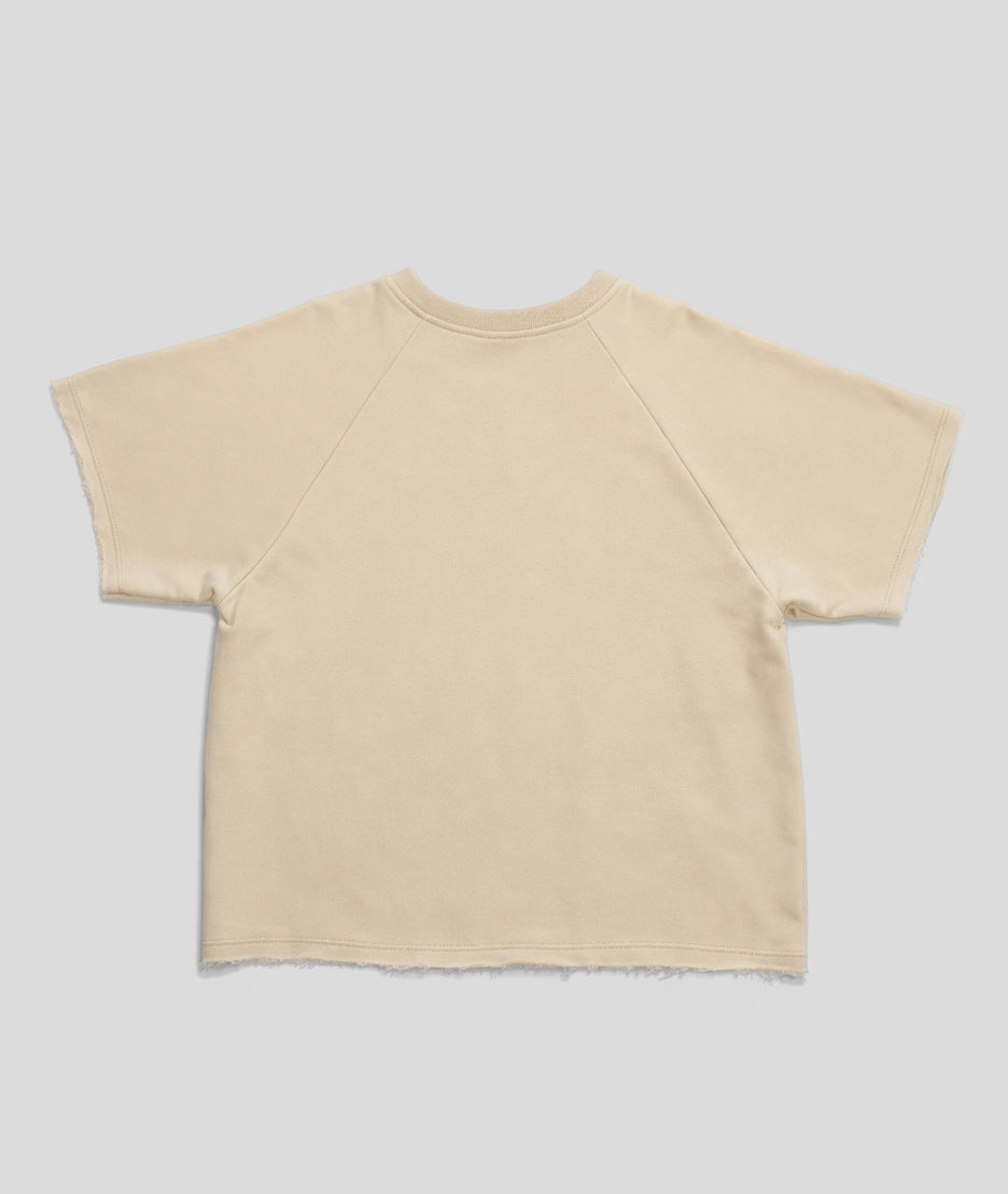 T-shirt manches courtes arrière - ecru