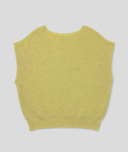 Pull Lexi en maille pailleté jaune dos