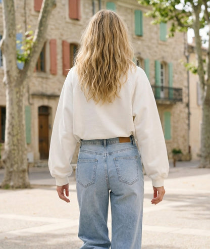 Sweat Nice à broderie blanc dos