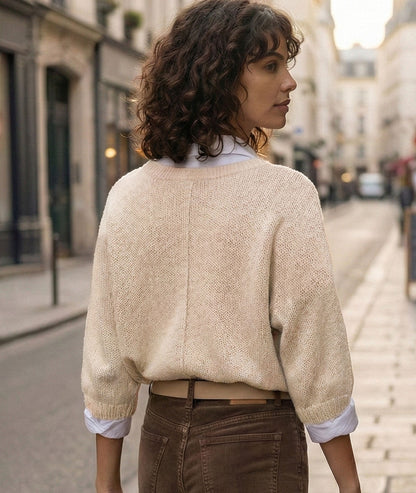 Pull en maille duveteuse Vicky face arrière