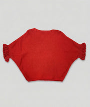Pull manches à volants Violyvi rouge face arrière