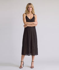 Robe midi Adel brillante - bordeau