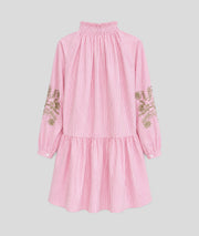 Robe courte Billi à broderies rose dos