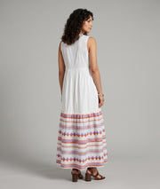Robe longue Brodalle ecru dos