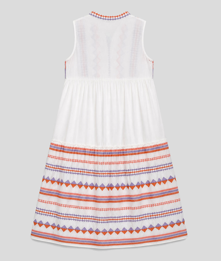 Robe longue Brodalle ecru dos