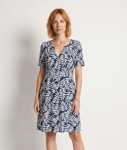 Robe courte Carmen plissée face avant