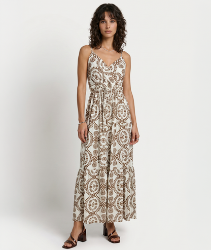 Robe Cleya blanc kaki face avant — Carnaby
