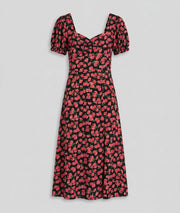 Robe Courtney avant noir fond uni look été romantique Carnaby