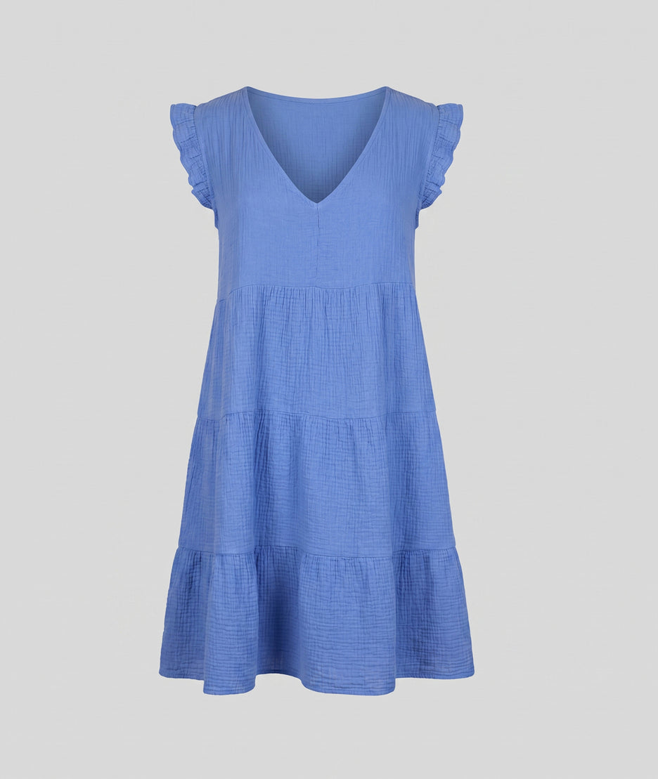 Robe Cyrille bleu — gaz de coton | Carnaby