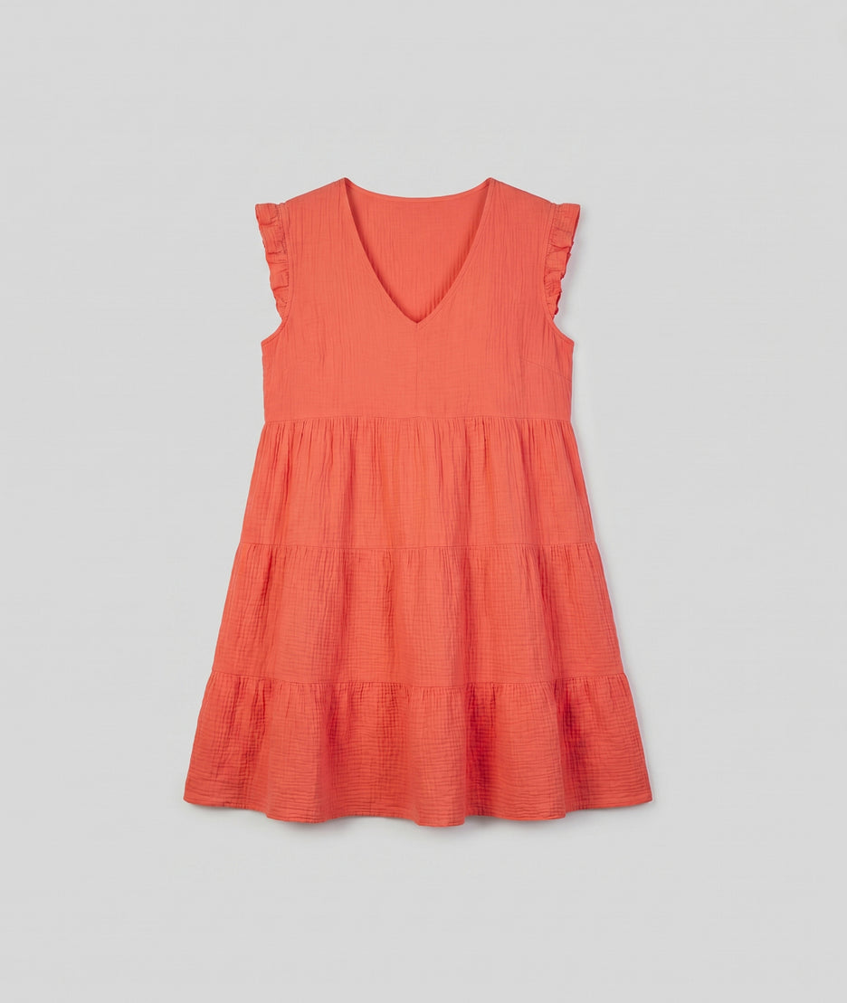 Robe Cyrille corail face — marque Carnaby