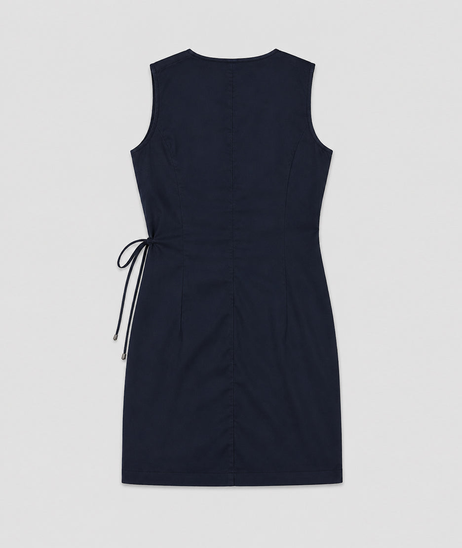 Robe courte Denise marine dos — marque Carnaby