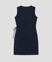 Robe courte Denise marine dos — marque Carnaby
