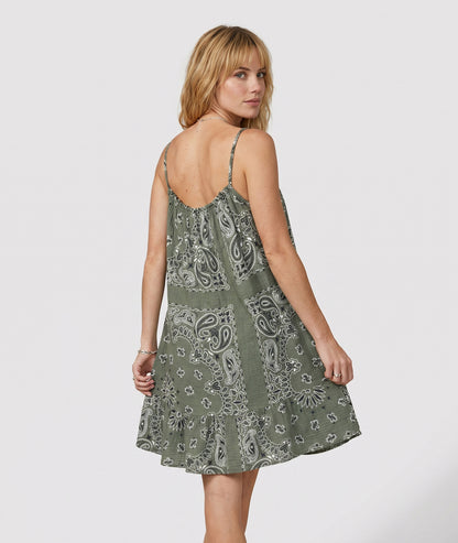 Robe courte Estelle gaz de coton face arrière