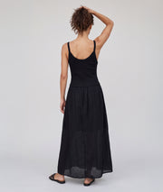 Robe longue Fina noire dos - Carnaby