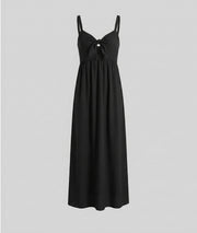 Robe longue Jordana noir fond blanc — marque Carnaby