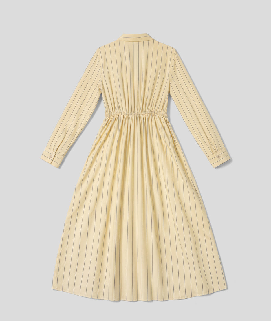 Robe Justine longue à rayures - beige