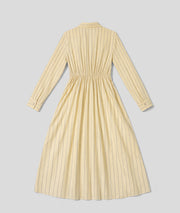 Robe Justine longue à rayures - beige