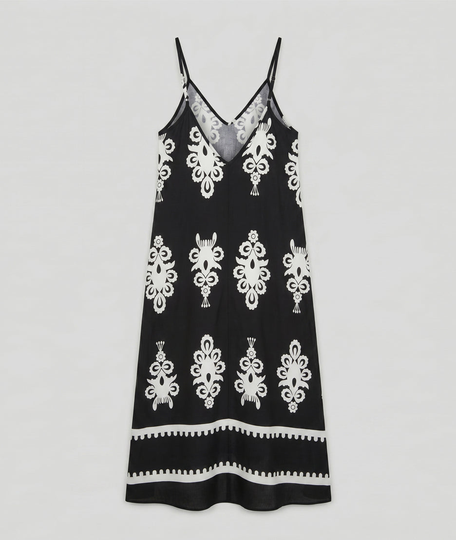 Robe Marla blanc/noir dos — marque Carnaby