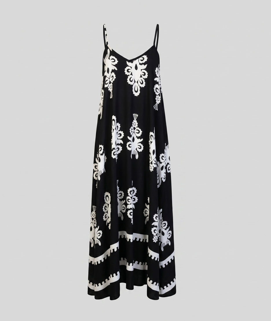 Robe Marla noir/blanc face — marque Carnaby