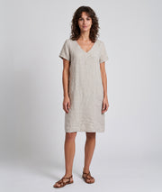 Robe courte Natalya en lin - beige
